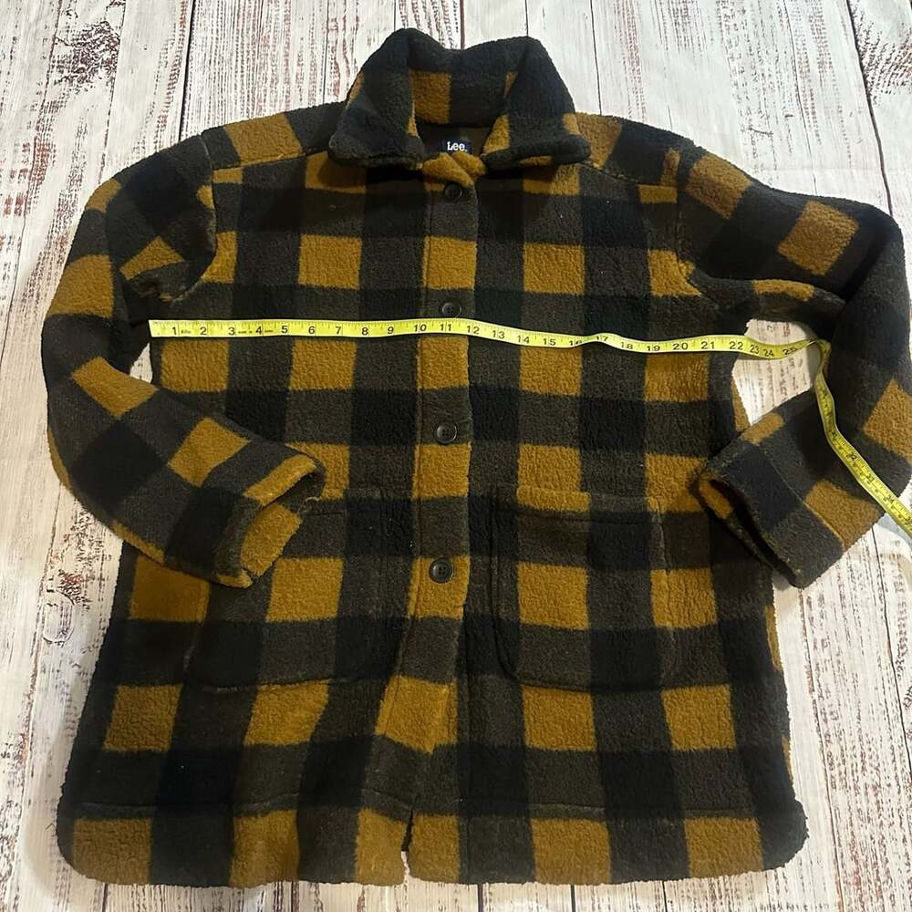 Lee Plaid Sherpa Shacket Brown Black-M